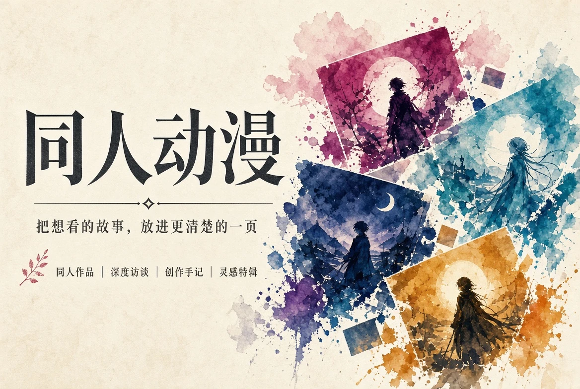 同人动漫杂志封面与作品导览主题画面